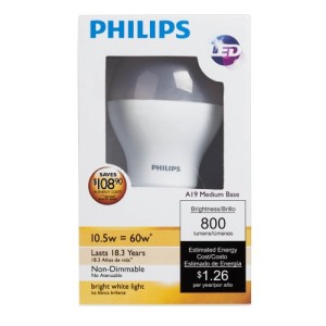 Philips-429381-105-watt-60-watt-equivalent-800-Lumens-3000K-A19-LED-Household-Light-Bulb-Bright-White-0-0