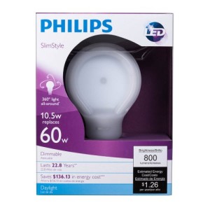 Philips-433235-105-watt-SlimStyle-A19-Daylight-LED-Light-Bulb-Dimmable-0-0